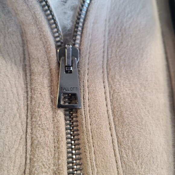 UWM Wool Cashmere Suede Leather Sherpa Mens Overcoat Italy Size 58 Quiet Luxury - Picture 12 of 12